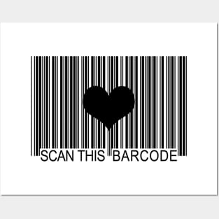 i love you barcode Posters and Art